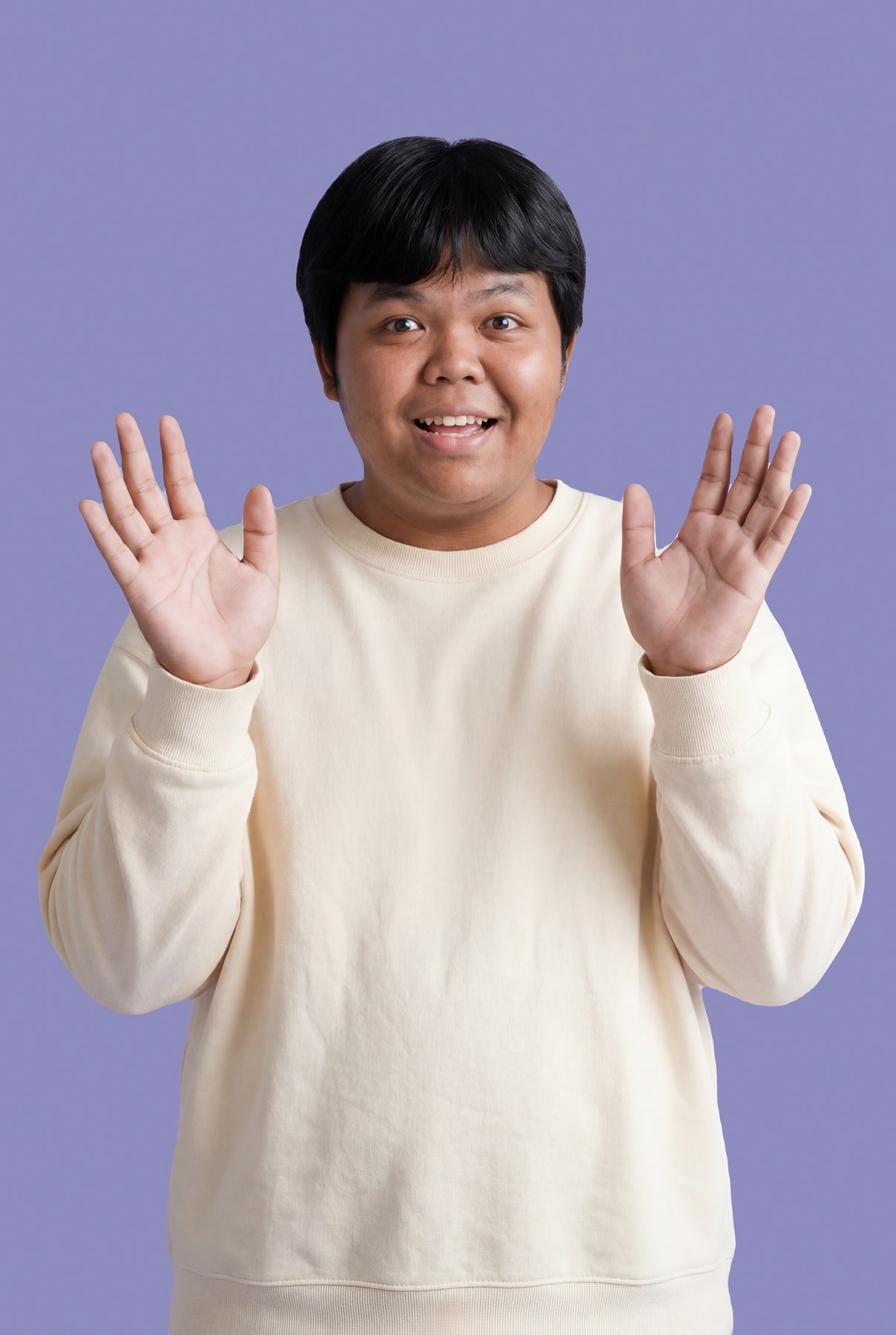 A2 cheeky · Both-Hands-Up Surrender