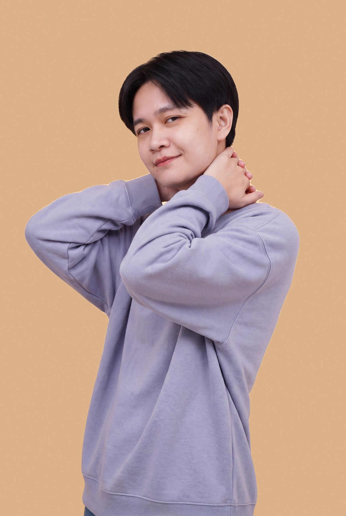 A2 cheeky · Hands-Behind-Nape Cool Lean